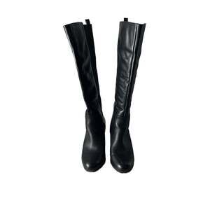 BASS Women’s’ Black Leather JASMINE KNEE HIGH Boots Size 11 Black Riding Style‎